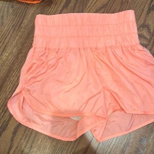 Neon orange free people shorts